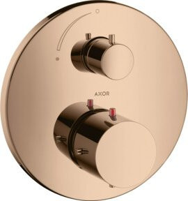 Hansgrohe Axor Starck UP-THM Fertigmontageset mit Absperrventil und Thermostat in Poliertes Rotgold - Bild 1