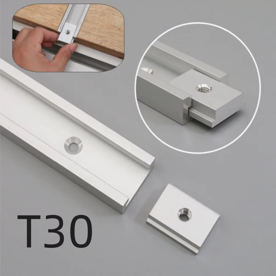 GDART 2er Set Gehrungsschneidlehre aus Aluminiumlegierung für 19/30 Typ T-Nut Schienen und Routertische - Bild 2