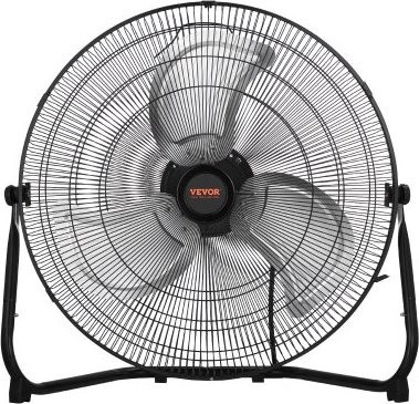VEVOR Bodenventilator aus Metall in Schwarz mit 3 Geschwindigkeiten und 360 Grad verstellbarer Neigung - Bild 1