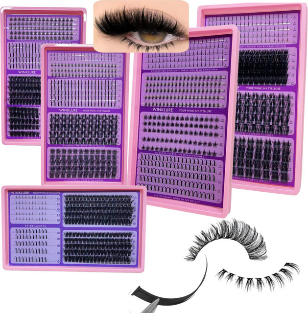 WINKLURE Wimpern-Spikes, Volumen-Wimpernbüschel, Unisex, Natürlich - Bild 1