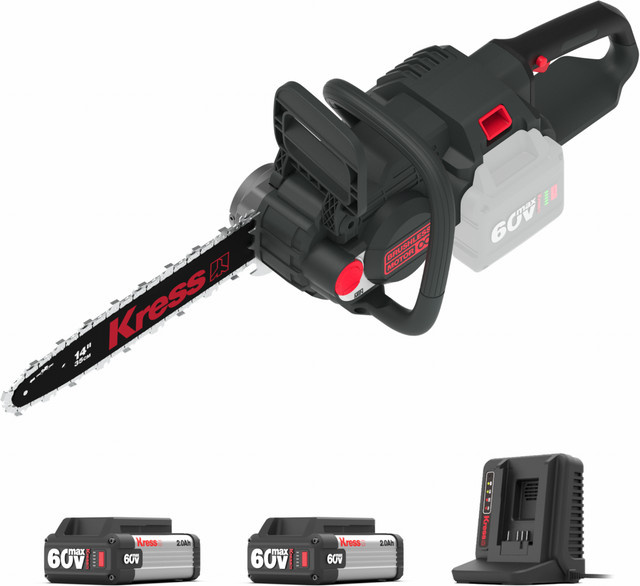 AkkuKettensäge KG367 60 V Motorsäge Komplettset mit 35 cm Schwert, 2 Akkus und 1 Doppelladegerät - Bild 1