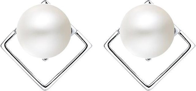 Lucky Star Jewelry Ohrstecker 925 Silber, Perle, Weiß, Damen - Bild 1