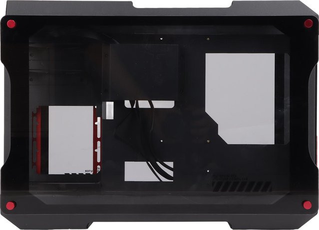 Aimo Mini Desktop-Gehäuse Schwarz mit transparentem Design für Micro-ATX Mainboards - Bild 1