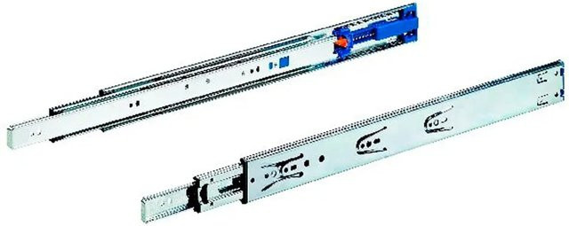 Hettich Kugelpräzisionsvollauszug Silent System aus Stahl in Chrom, Länge: 450 mm - Bild 1