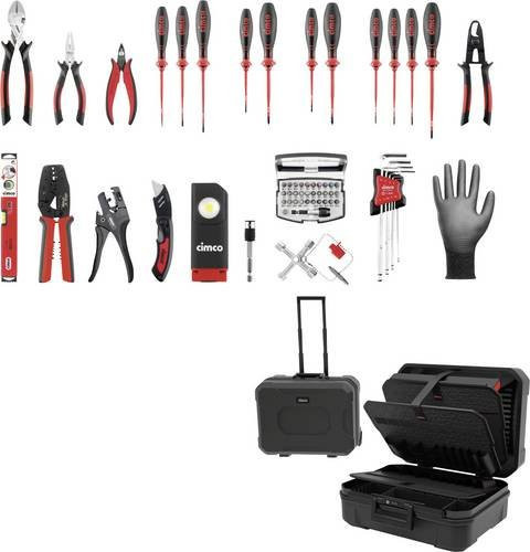 Cimco CimCase PRO Trolley B1T2 178620 Werkzeugkoffer bestückt in Schwarz - Bild 1