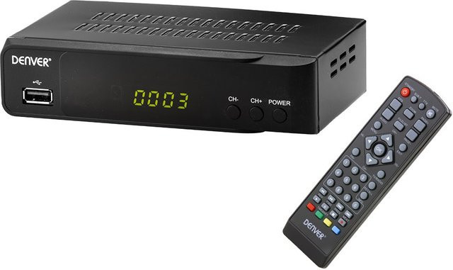 Denver DVBS-206HD Full HD DVB-S2 SAT-Receiver in Schwarz mit HDMI und USB-Anschluss - Bild 2