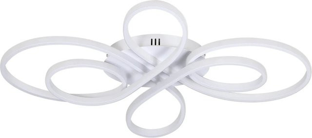NETTLIFE LED Deckenleuchte aus Metall in Weiß, dimmbar, 90W, Länge: 100 cm - Bild 1