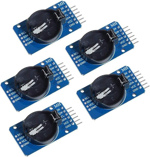 DS3231 Echtzeituhr Modul RTC Sensor mit hoher Präzision und AT24C32 IIC Timer für Arduino und Raspberry Pi, Blau, Marke wishiot - Bild 1
