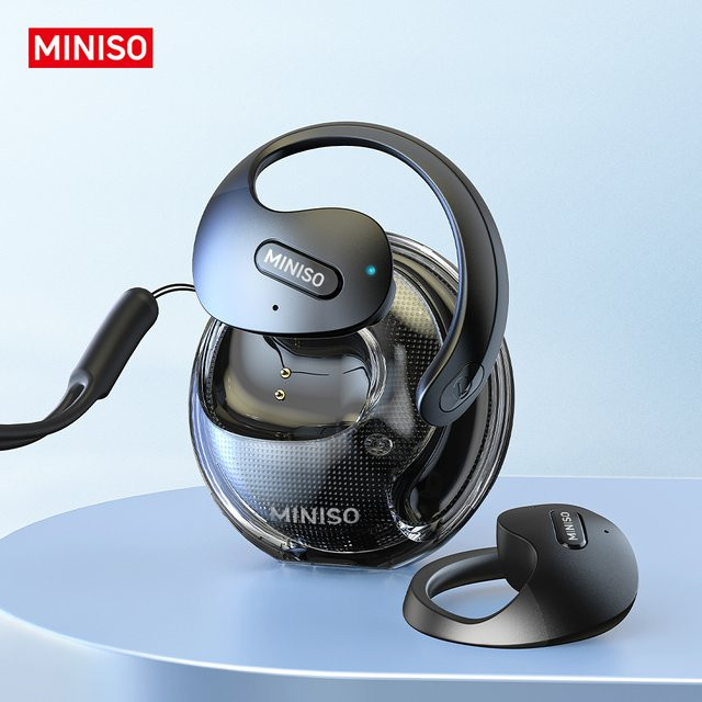 MINISO X15 PRO OWS Bluetooth-Headset 5.4 mit Geräuschunterdrückung und Mikrofon, In-Ear-Kopfhörer mit Knopfsteuerung in Schwarz oder Weiß - Bild 1