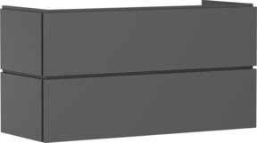 Waschtischunterschrank hansgrohe Xilesa E in Schiefergrau matt mit 2 Schubladen, B: 118 cm, T: 47 cm - Bild 1