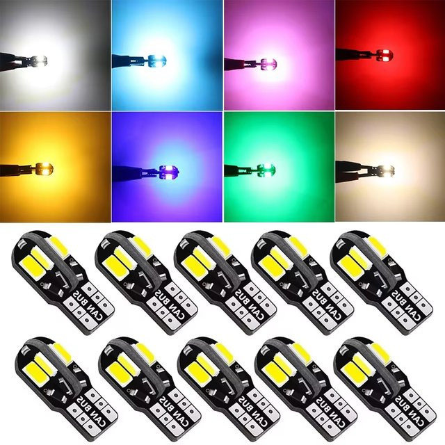 XMSJ T10 W5W LED Glühbirne Canbus Fehlerfrei Superhelle SMD Auto Innenbeleuchtung RGB Multicolour - Bild 1