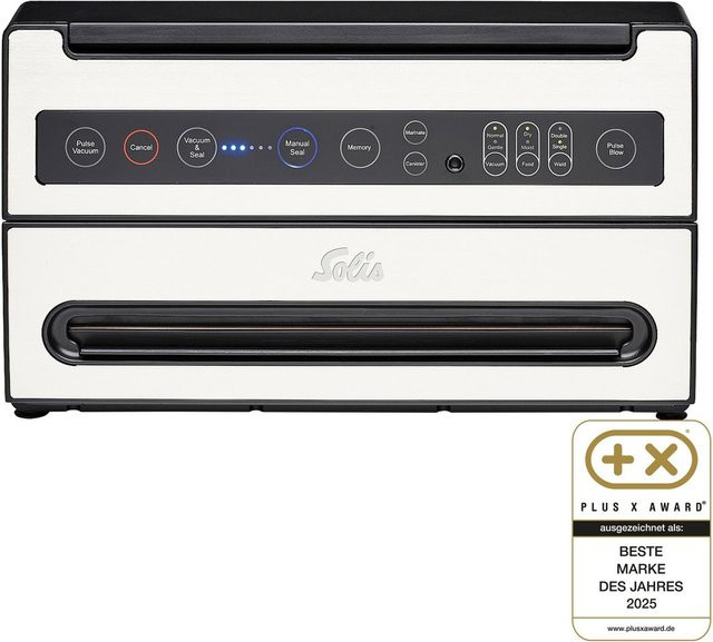 Solis VertiVac Plus Typ 5703 All-in-One-Vakuumiergerät mit doppelter Schweißnaht und Vakuumschlauch, mehrfarbig, L x B x H: 38 x 22,5 x 13 cm - Bild 2