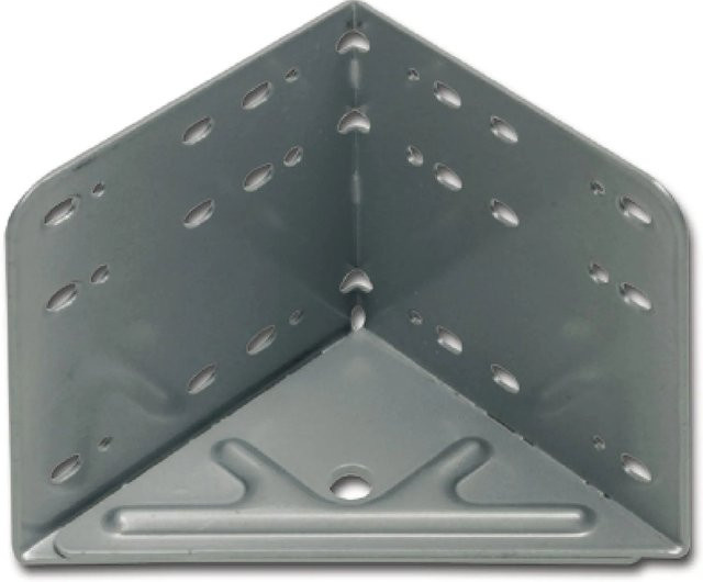 vasalat Bettwinkel Eckverbinder aus Stahl in Silbergrau, B/T/H: 11,5 x 11,5 x 13,3 cm - Bild 1