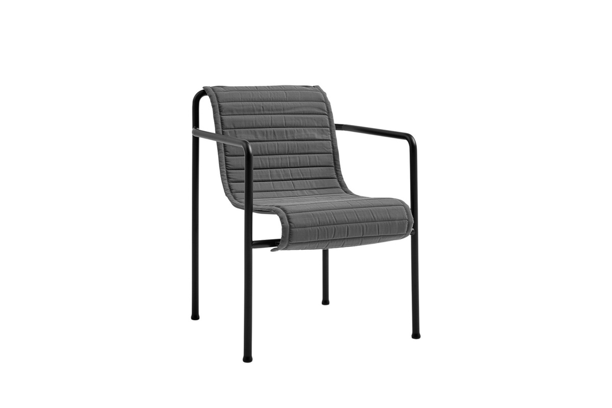 HAY Sitzauflage für Palissade Dining Arm Chair, wetterfest und wasserabweisend, Grau oder Schwarz - Bild 2