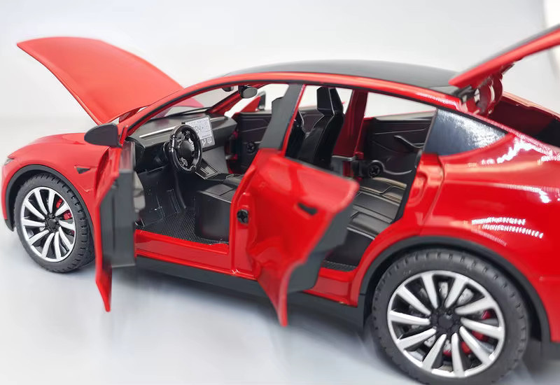 MAKEDA Modell Y 2026 SUV, Automodell, 1:24, Metall, mit Sound und Licht, Rot - Bild 4