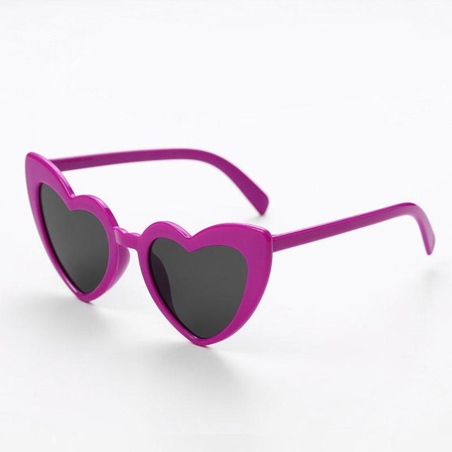 Dote Herzförmige Sonnenbrille, Kunststoff, Vollrand, Multicolor, Damen - Bild 1