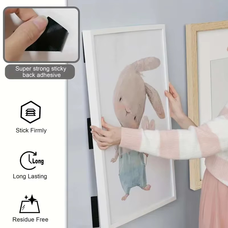 100 Stück doppelseitige selbstklebende Klett-Pads in Schwarz für Haushalt und Bekleidung - Bild 3