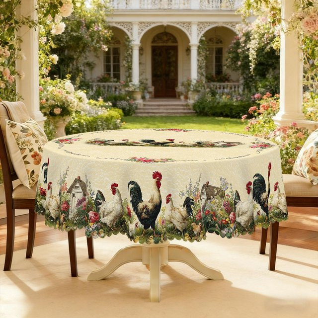 Wasserdichte rechteckige Tischdecke von JMG Household Supplies mit USA Flaggen-Design und Blumenmuster, Farben: Rot, Blau, Schwarz und Multicolour, B: 140 cm, T: 180 cm - Bild 1