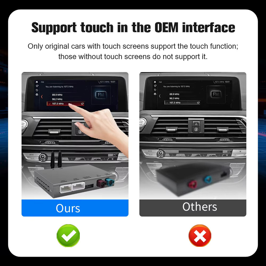 REEIIO Wireless CarPlay und Android Auto Decoder Box mit Bluetooth und Mirror Link für BMW NBT EVO Systeme (F48, F88, F15, F85, F16) - Bild 4