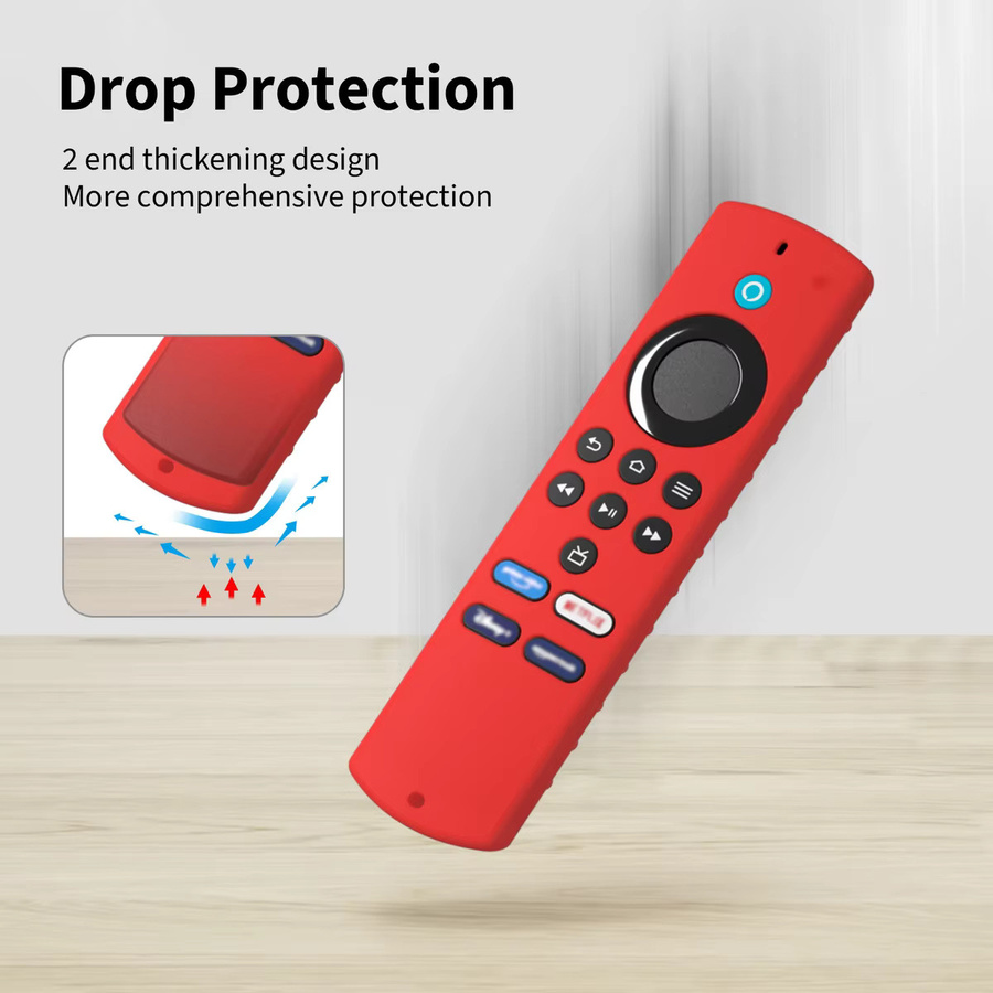 Silikon-Fernbedienungsabdeckung für Fire TV Stick Lite (2021/2020-Modelle) in Rot oder Lila - Bild 2