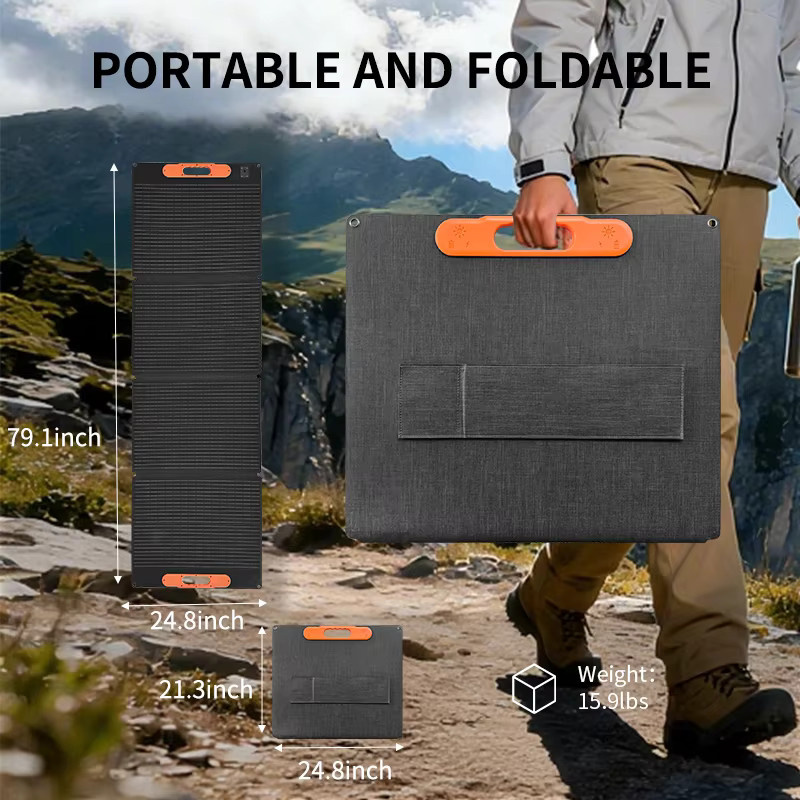 CHUBAN SP200 Tragbares Solarpanel 200 W, Faltbares Solarladegerät 17,6 V für Camping und RV - Bild 2