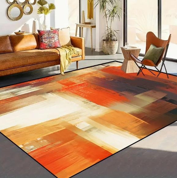 Moderne Bodenmatte Lodestar mit floralem Design, rutschfest und pflegeleicht, B/T: 80 x 50 cm, Mehrfarbig - Bild 1