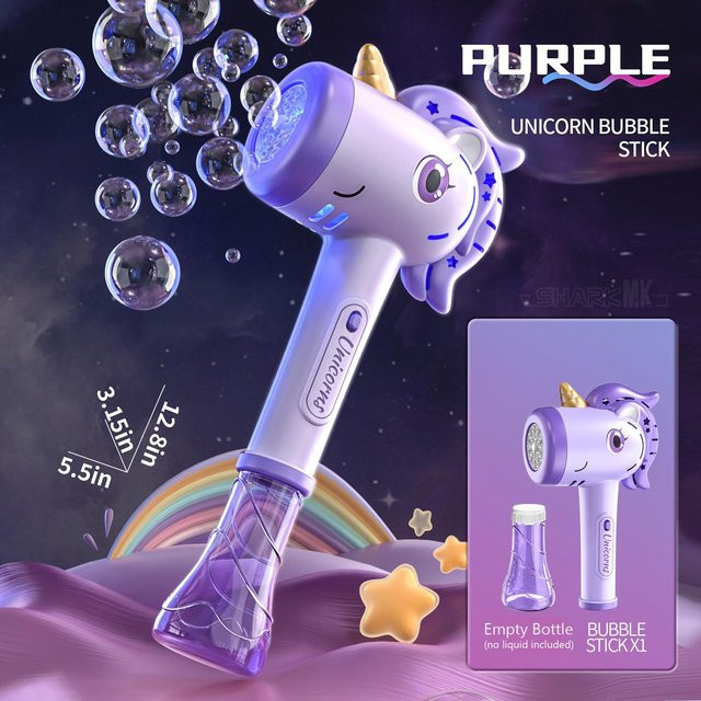 Yiran toy Weihnachts-Einhorn Elektrische Seifenblasenpistole mit Licht - Bild 1