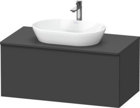 Duravit Waschtischunterschrank D-Neo wandhängend in Schwarz und Grau matt, B: 100 cm, T: 55 cm, H: 45,9 cm - Bild 1
