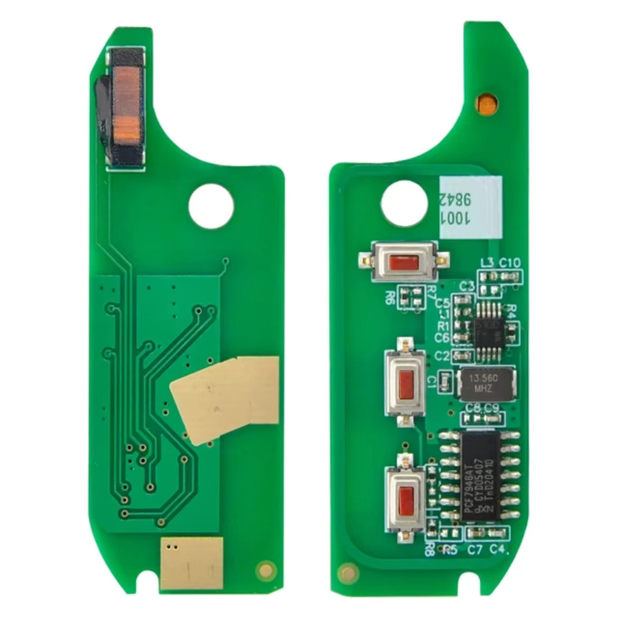 Jingxin Auto-Fernschlüssel für Fiat 500L Ducato Citroen Jumper Peugeot Boxer 2008–2015 Marelli BSI FCC RX2TRF198 PCF7946 433 MHz in Schwarz und Weiß - Bild 2