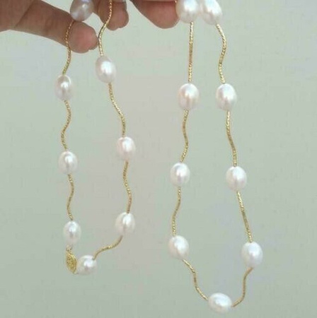 Perlenkette Akoya, weiß, 9-10mm, 89 cm