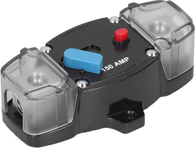 TOMTOP JMS Automatischer Sicherungsautomat 150A mit Rückstellung in Schwarz für Audio-Modifikationen in Booten, LKW, Bussen, Wohnmobilen und ATVs sowie Winden - Bild 1