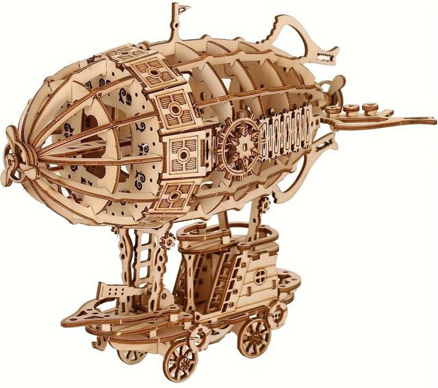soulbao Flugzeug Luftschiff, Holz Puzzle, ab 14 Jahren - Bild 1