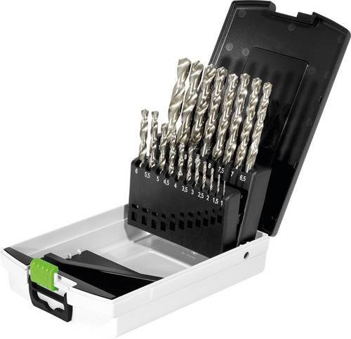 Festool HSS D 1-10 Bohrer-Set aus Stahl, 19-teilig, Farbe Silber - Bild 1