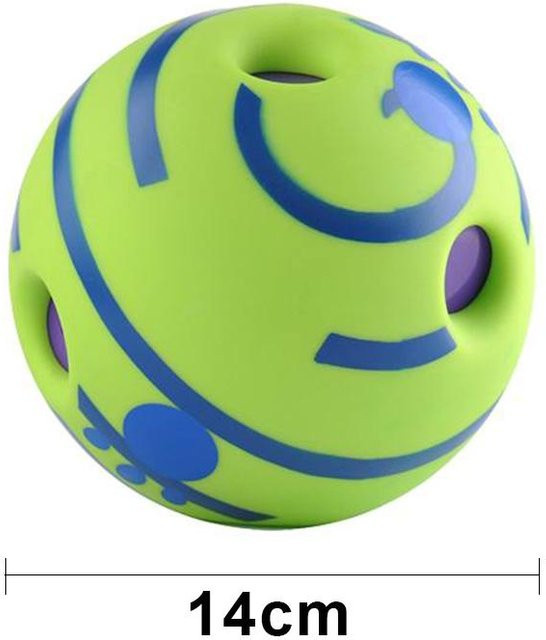 Kicherball, interaktives Hundespielzeug, Silikon, grün, 14cm - Bild 1
