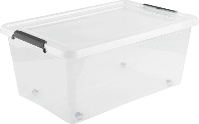 Based Box Bruno Aufbewahrungsbox mit Deckel Schwarz/Transparent 40l - Bild 1