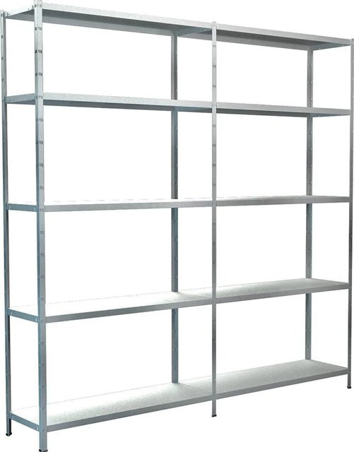 SCHULTE REGALWELT Steckregal-Set mit Anbauregal in Weiß, 10 Böden, H x B x T: 200 x 200 x 35 cm - Bild 1