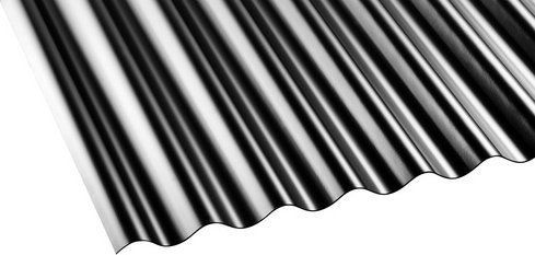 GUTTA Wellplatte Sinus 76/18 aus PVC in Schwarz, Breite: 90 cm, Länge: 200 cm - Bild 1