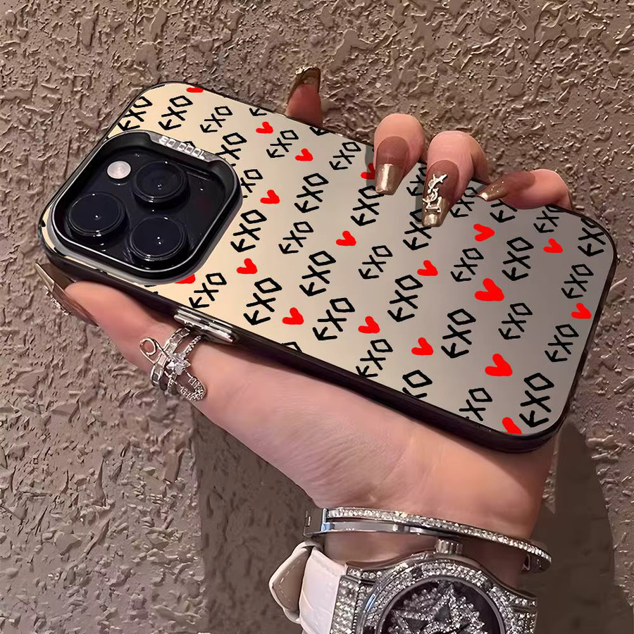 Kpop E-EXO Handyhülle für Apple iPhone 16 15 14 13 12 11 Pro Max Plus, Aurora Laser Design, mehrfarbig, stoßfeste Schutzhülle - Bild 2