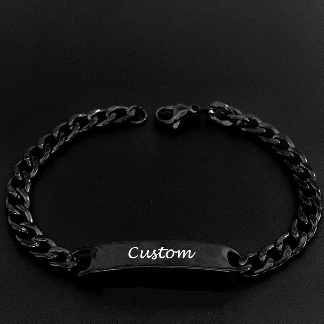 YULIN Armband Edelstahl, Schwarz, Unisex - Bild 1