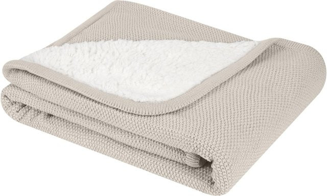 Kikkaboo Babydecke Dream big gestrickt aus 100% Baumwolle, Beige/Braun, B: 100 cm, T: 75 cm - Bild 1