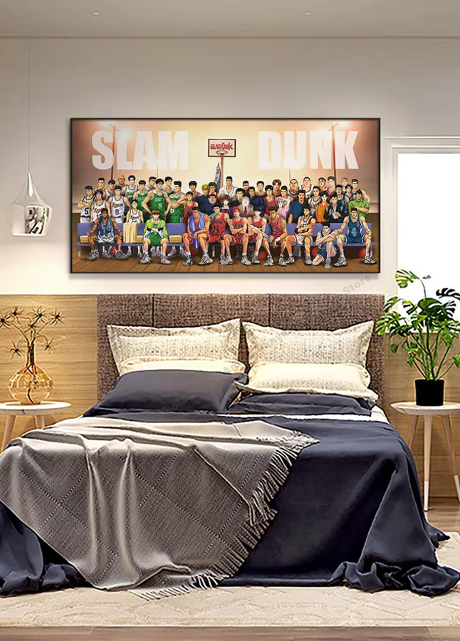 Bandai Slam Dunk Master Anime Wandbild mit Sakura Blumenweg als moderne Illustration in Mehrfarbig - Bild 2