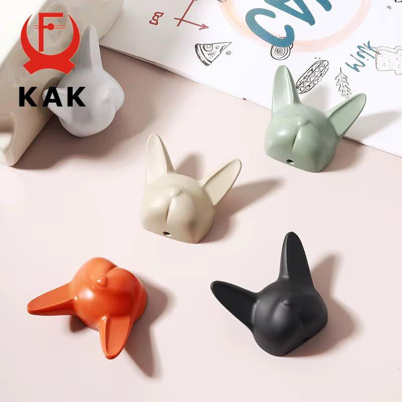 KAK Wandhaken Bulldog Design aus Zinklegierung in Schwarz für Kinder und Wanddekoration - Bild 1