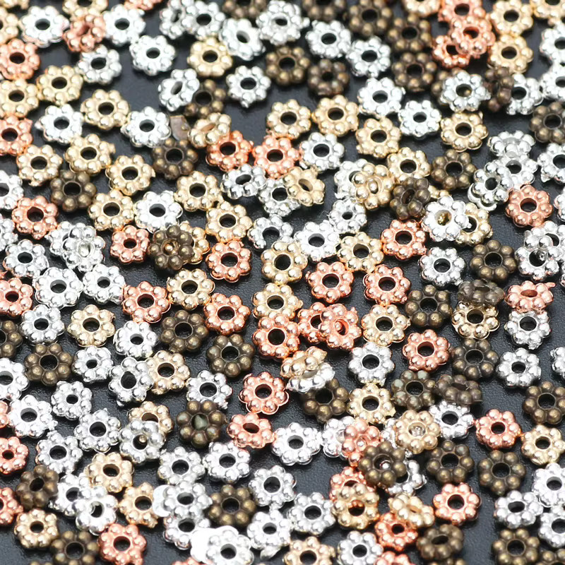 Laudsong Perlen Blumenform, Acryl Kunststoff, 4/6 mm, Spacer - Bild 3