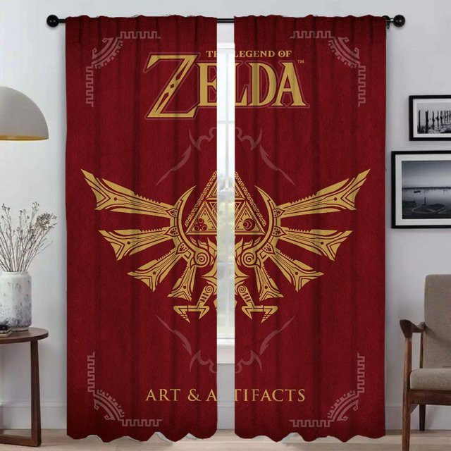 Z-zalda Küchenvorhänge 2er-Set Elegante Raumvorhänge Semi-Transparent Rot B: 50 cm, H: 70 cm - Bild 1