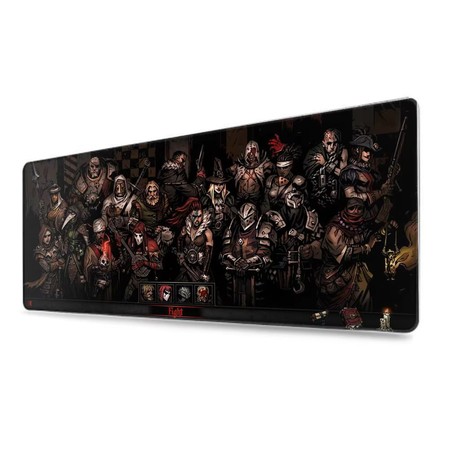Darkest Dungeon Mauspad und Tastatur-Mauspad in Schwarz, Schreibtischunterlage für PC-Gaming mit hochauflösendem Druck, B/T: 60 x 30 cm - Bild 6