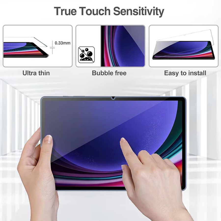 Samsung Galaxy Tab S9 11 Zoll Displayschutzfolie aus 9H gehärtetem Glas, transparent, Anti-Fingerprint HD-Schutz - Bild 6