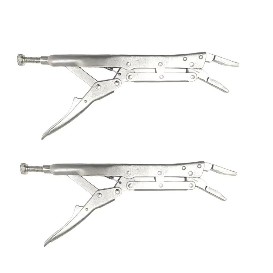 2er-Set MacWork Sicherungszangen mit langer Nase und flacher Backe, Silber, Länge: 30,5 cm - Bild 1