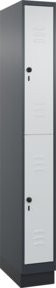 C+P Doppelstock-Spind Classic PLUS mit Sockel, 1 Abteil, Farbe: Lichtgrau (RAL 7035) und Anthrazit (RAL 7016), H x B x T: 195 x 25 x 50 cm - Bild 1