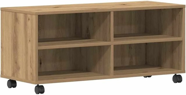 vidaXL TV-Schrank in Braun und Eiche aus Holzwerkstoff, modernes Design für dein Wohnzimmer, B/T/H: 90 x 35 x 35 cm - Bild 1