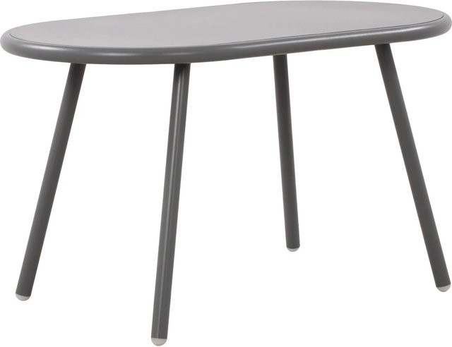 DELUKE Couchtisch VORIN in Dunkelgrau, ovaler Beistelltisch aus Polypropylen, B/T/H: 80 x 45 x 45 cm - Bild 1